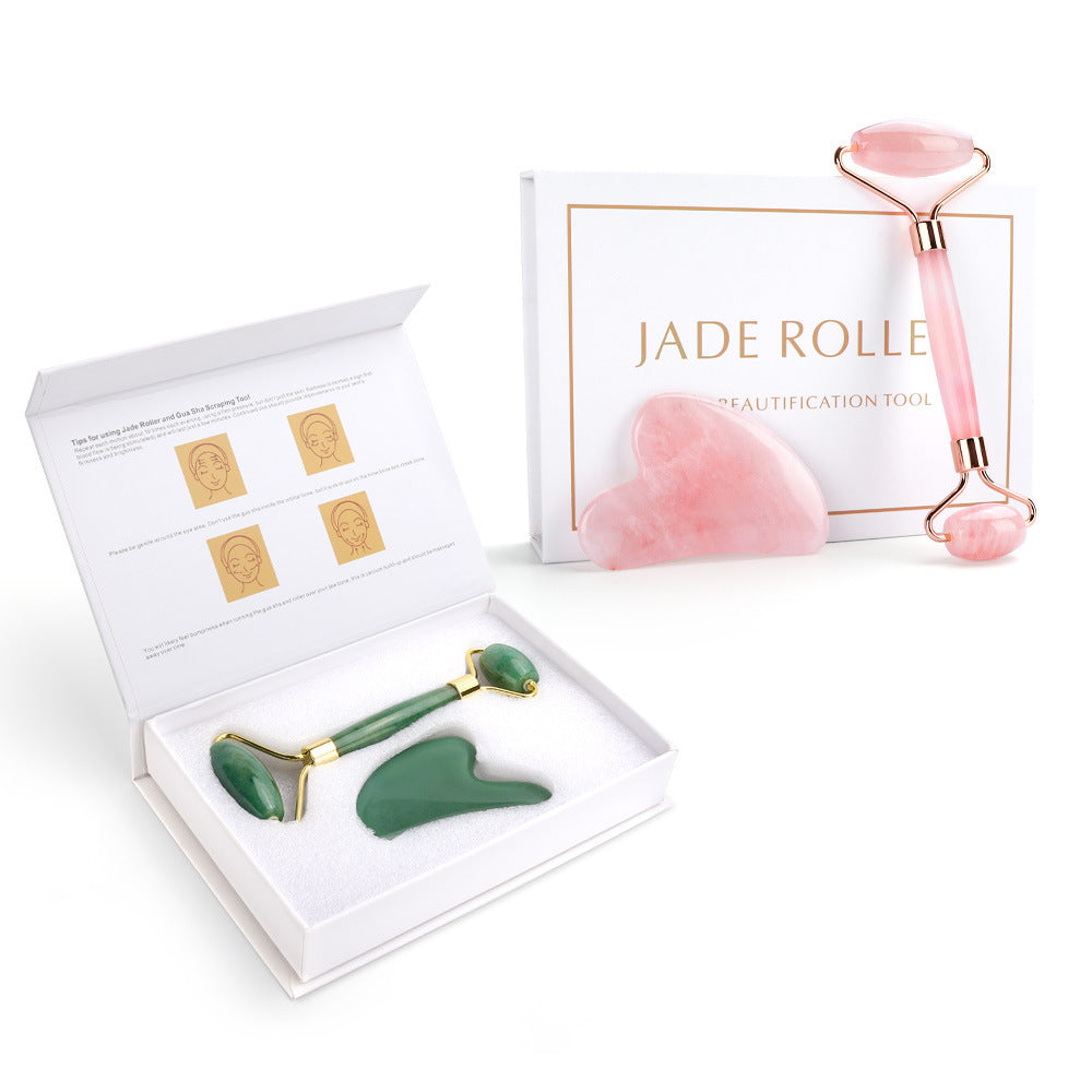 VivWave™ Jade Roller & Gua Sha – Natural Skincare & Anti-Aging Tool