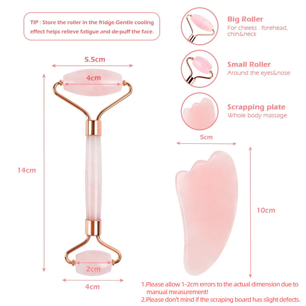 VivWave™ Jade Roller & Gua Sha – Natural Skincare & Anti-Aging Tool
