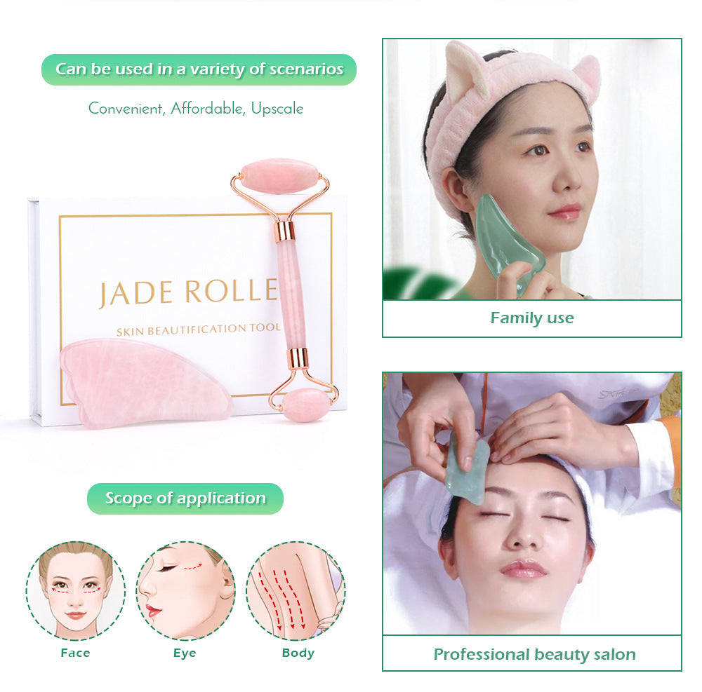 VivWave™ Jade Roller & Gua Sha – Natural Skincare & Anti-Aging Tool